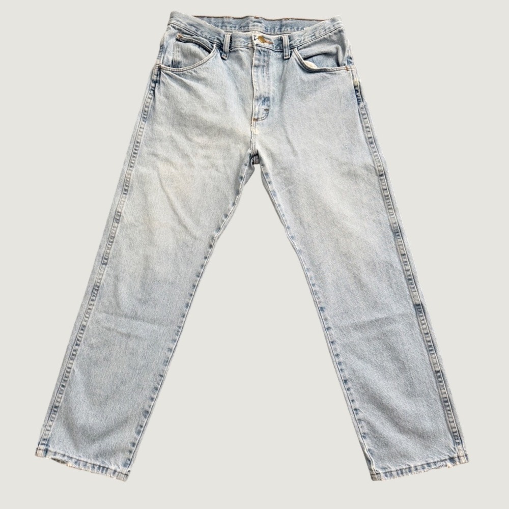 Legendary Gold Mens Light Wash Straight Leg Denim Jeans 33x30 87635SW Good Cond